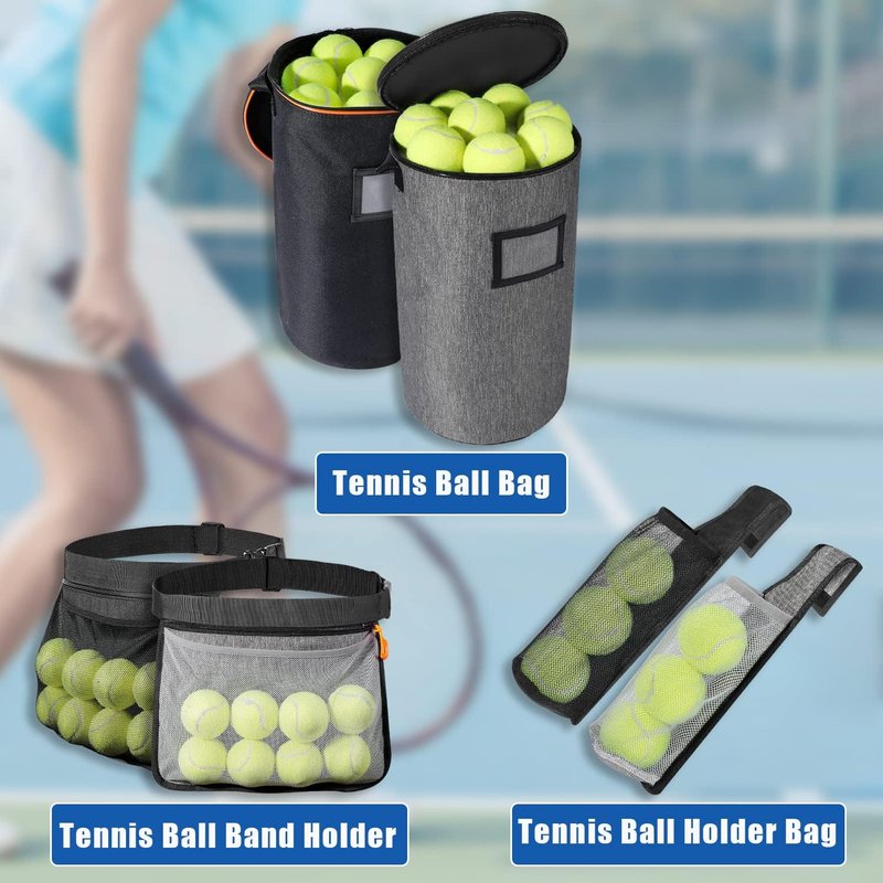 VISEMAN Sports Ball Bag – 900D Polyester Carrier for Tennis, Pickleball, Baseball & Softball – 45 Ball Capacity Cylinder Holder with ID Window and Handle