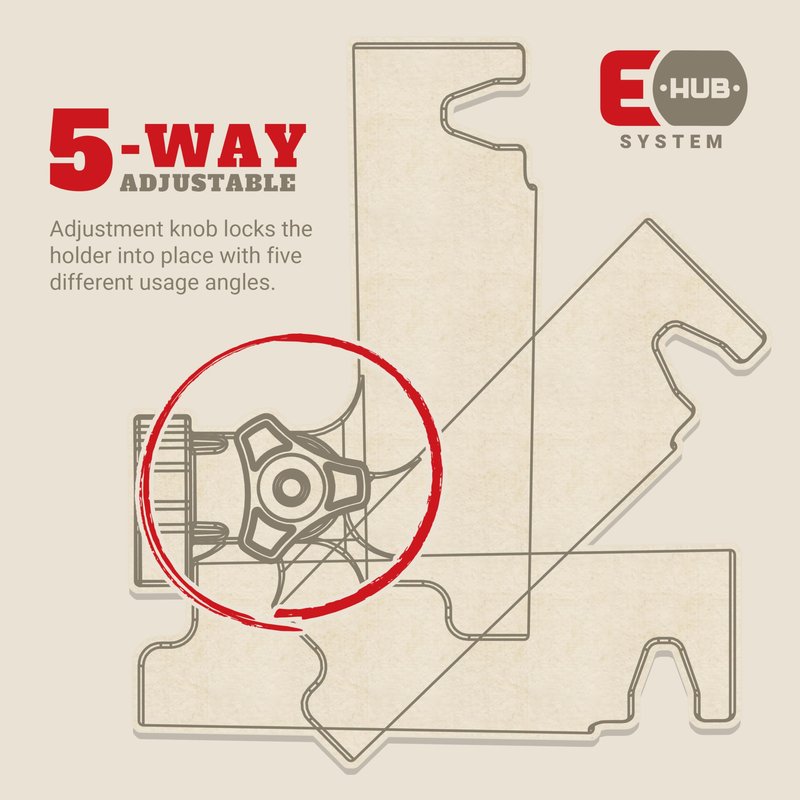 Eskimo E-Hub Deadstick Holder, Shelters, Black, Locking Connection, E-Hub System, 44579