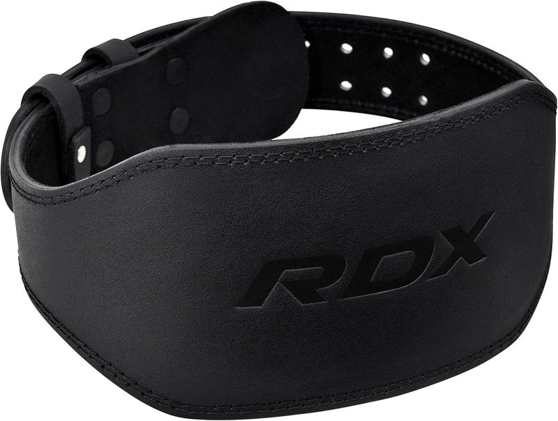 RDX Weight Lifting Belt - Cowhide Leather 4”/6” Padded Back Support | Adjustable for Strength Training & Powerlifting