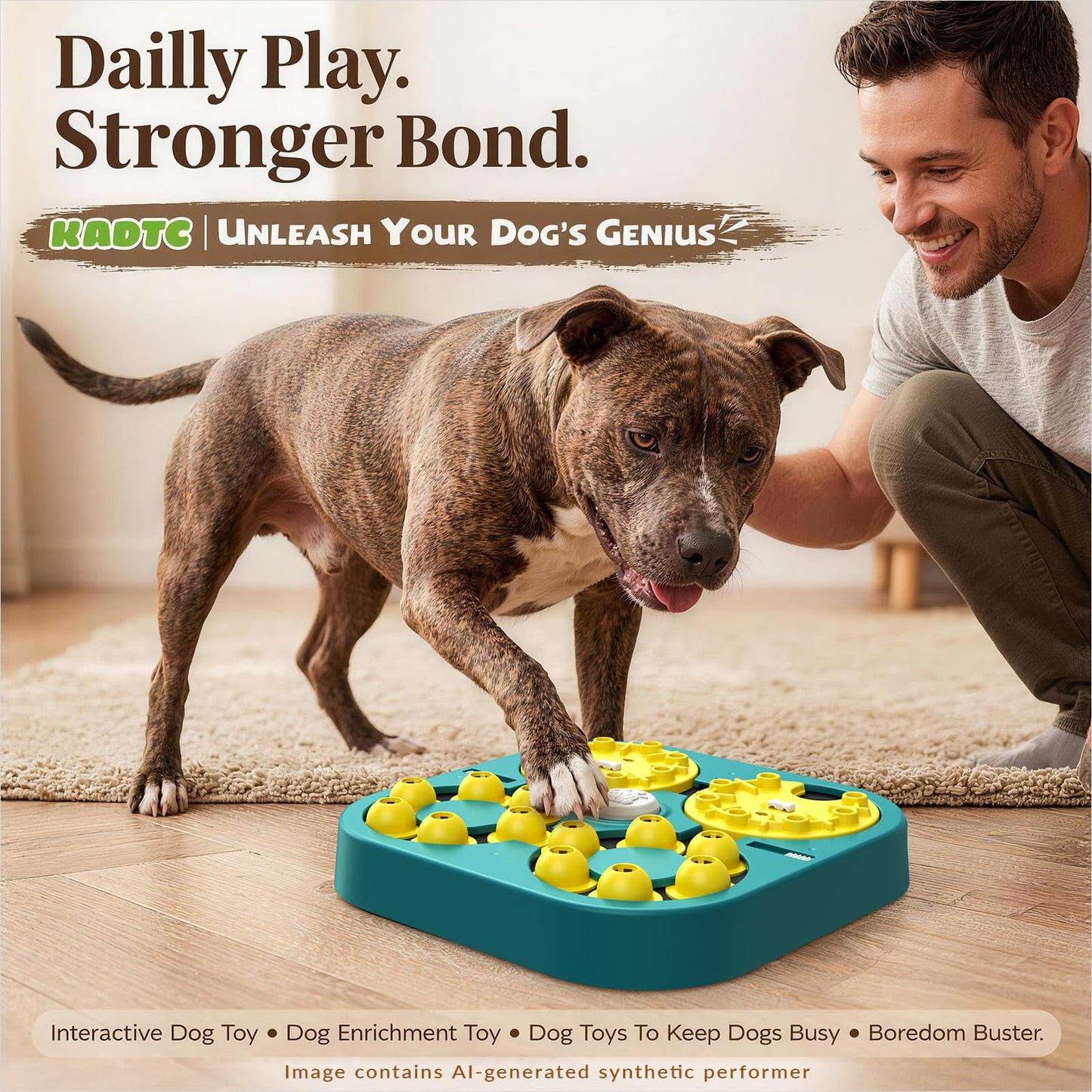 KADTC XL 5-Levels Dog Puzzle Toy, 6 Games Mental Stimulation for Smart Dogs