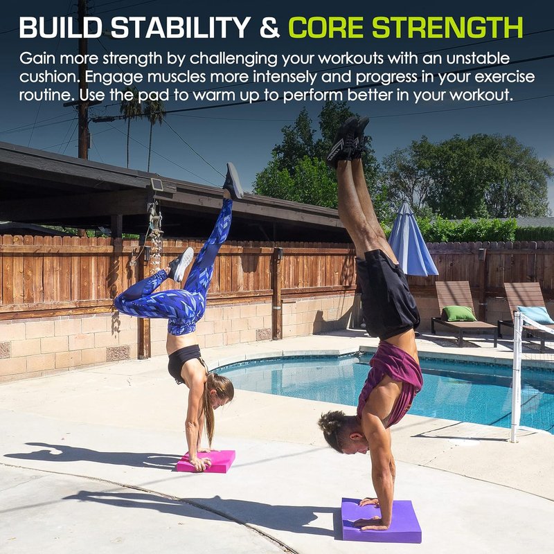 ProsourceFit Exercise Balance Pad - Non-Slip Cushioned Foam Mat for Fitness & Stability Training | Yoga & Therapy