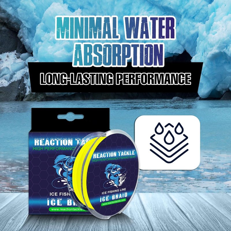 Ice Fishing Braided Fishing Line - 8 Strands, Zero Memory, 150 Yard Spools | Super Strong Pro Grade