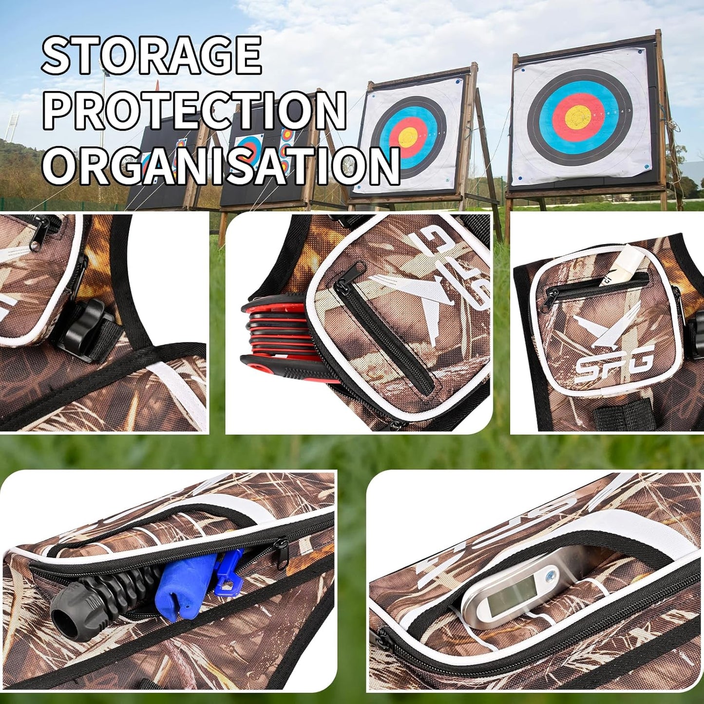 SPG Arrow Quiver - Durable Adjustable Hip Quiver for Archery | Holds 3 Arrows, Perfect for Compound & Recurve Bows