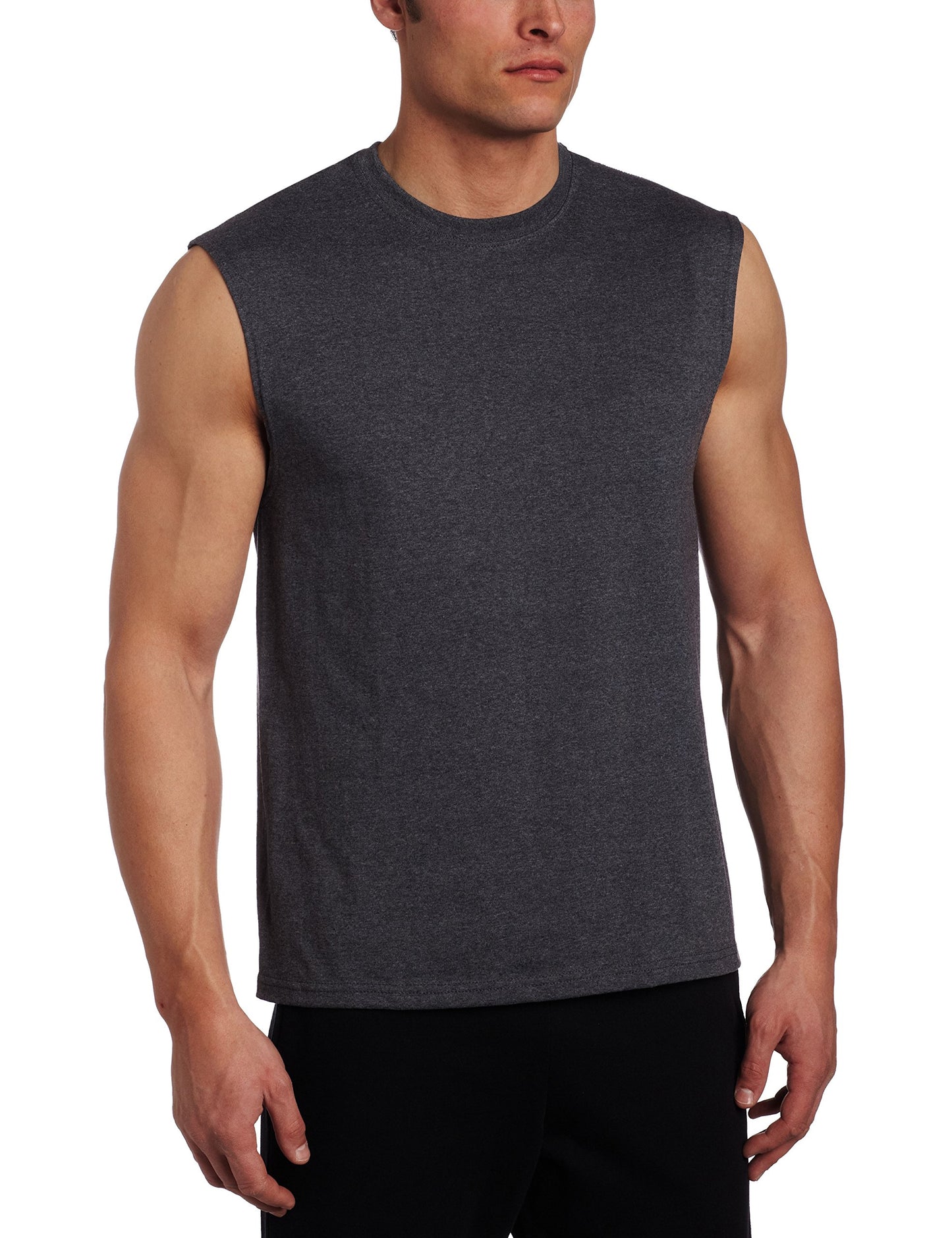 Russell Athletic Men's Cotton Basic Muscle,Basic Graphite,XXXX-Large