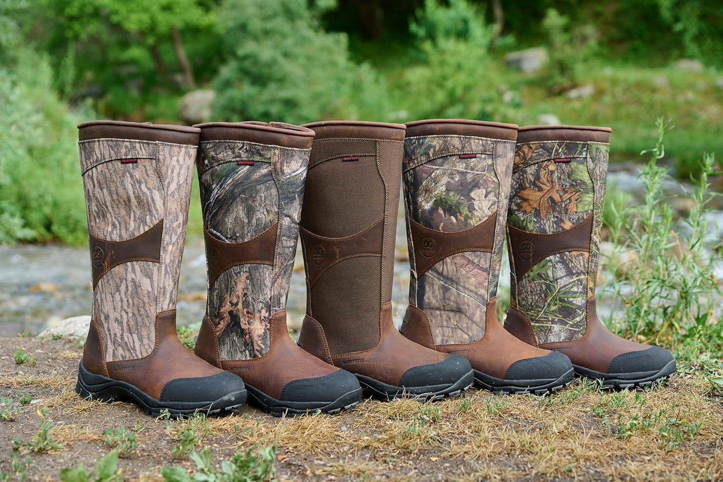 PreyMaster Men's Waterproof Snake Boots - Knee High, Puncture-Resistant, Camo Leather | 17" Height, Comfortable Rubber Sole