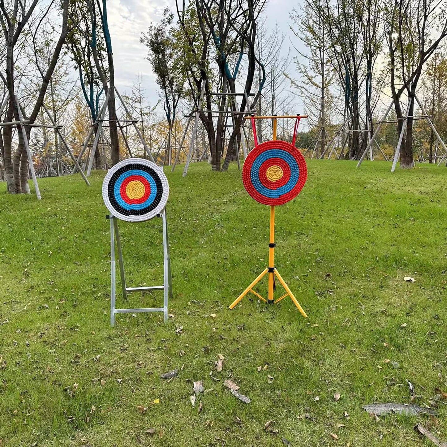 Meuiosd Archery Target Stand ,Portable Target Holder for Grass Target & Point Bag Archery Target