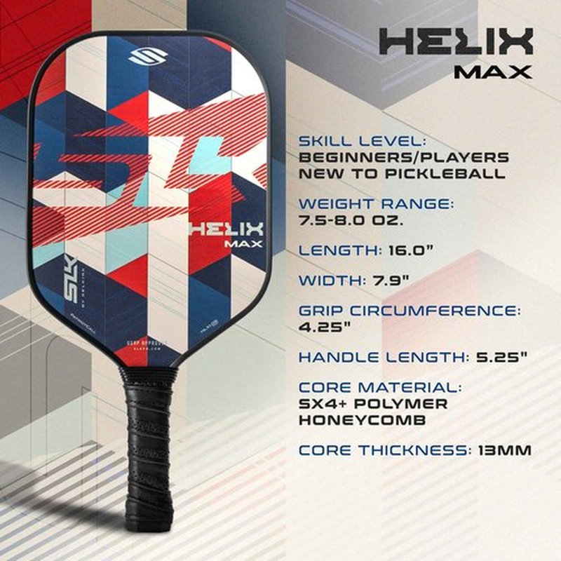 Selkirk Sport SLK Helix Pro Patriot Pickleball Paddle & Pro S1 12pk Pickleball Ball Bundle