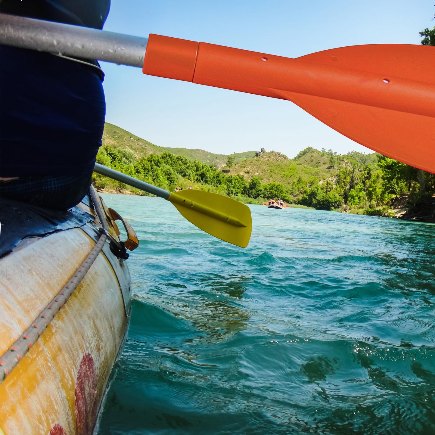 BISupply Emergency Telescoping Canoe and Kayak Paddle with Boat Oar Hooks