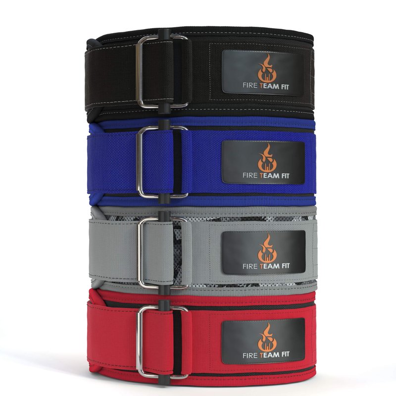 Fire Team Fit 4 Inch Weight Lifting Belt for Men and Women, Back Support for Powerlifting, Squats, Deadlifts, Weightlifting & Cross Training Workout (Black, Small)