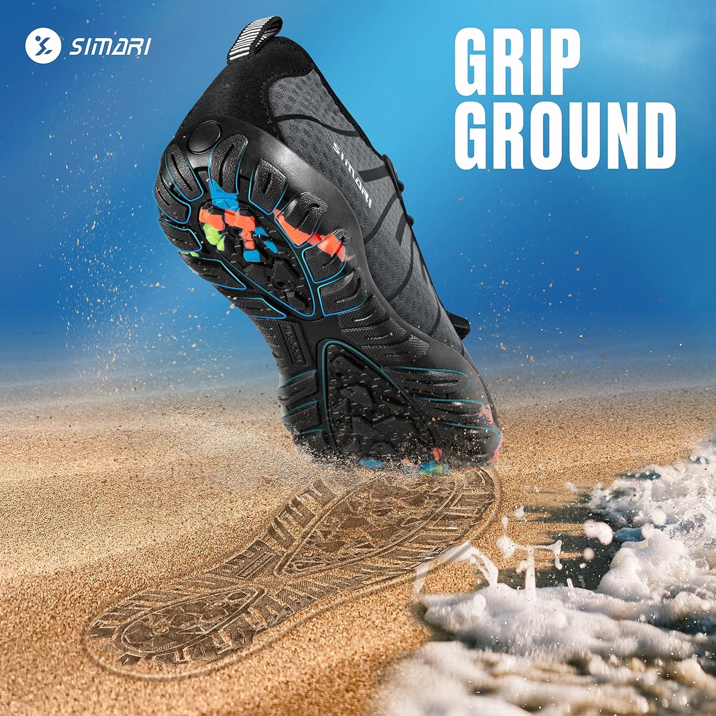 Water Shoes for Men & Women - Quick-Dry Barefoot Aqua Socks | Lightweight Non-Slip Swim Shoes for Surfing, Beach Sports, Kayaking
