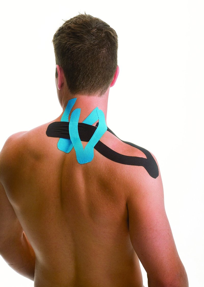 MUELLER Sports Medicine Kinesiology Therapeutic Tape, Quality Athletic Tape, Latex Free, 20 Pre-Cut I-Strips, 2" x 9.75" Each Strip, Black