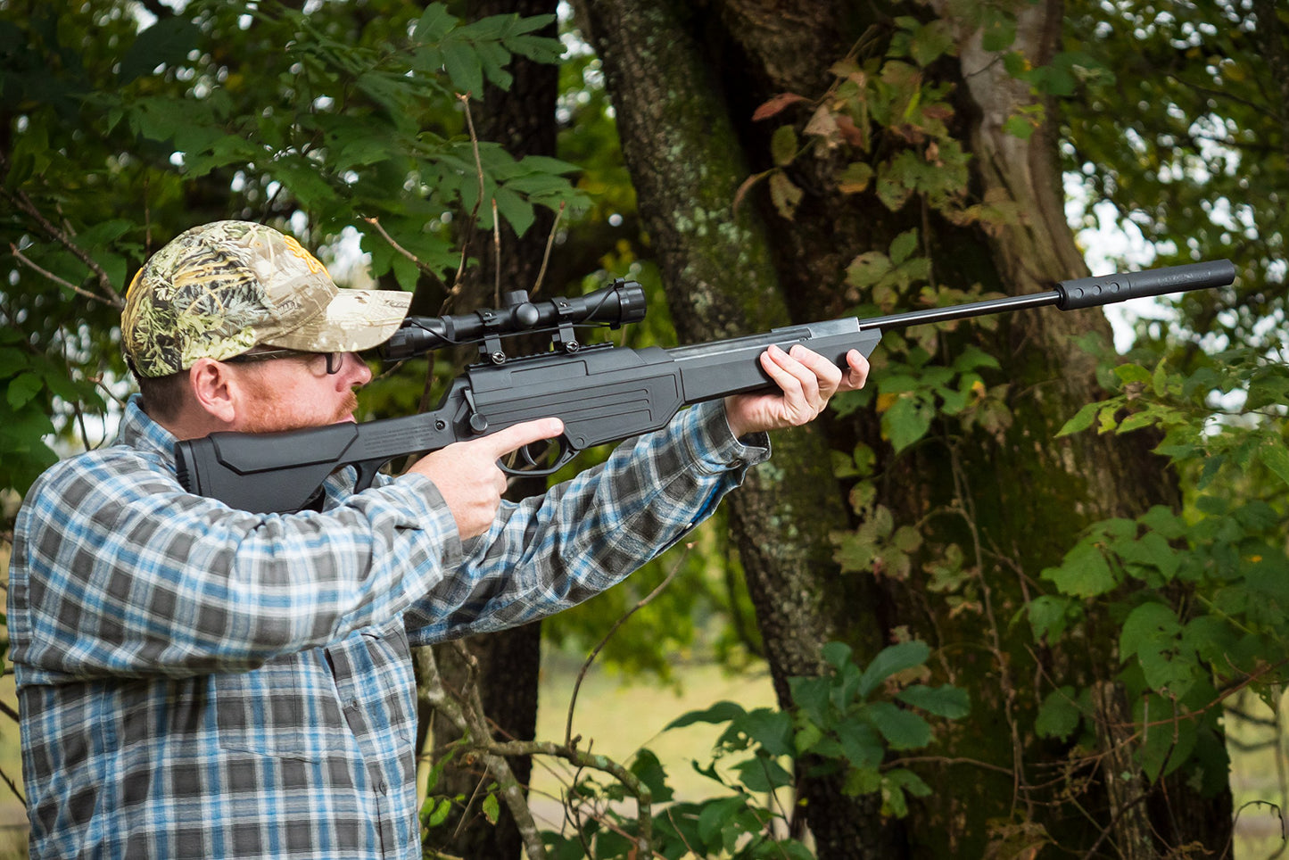 Barra .177 Cal Pellet Gun – Break Barrel Air Rifle for Adults with Scope, 1300 FPS Hunting Rifle