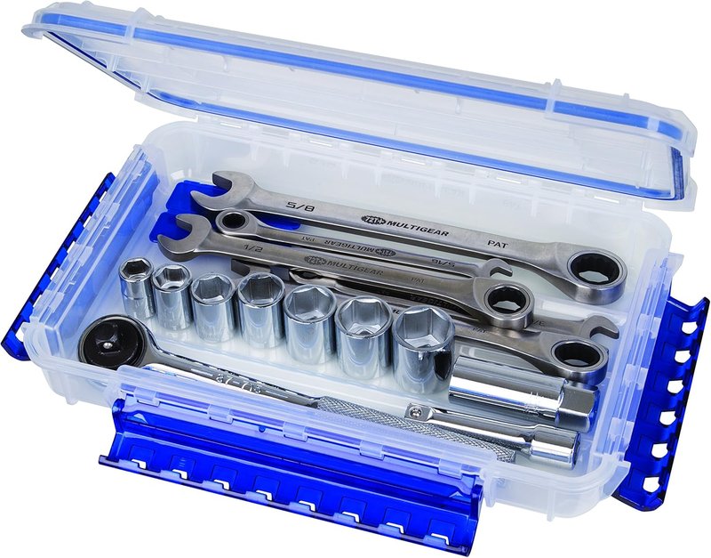 Flambeau Outdoors Waterproof Tuff Tainer Fishing Tackle Box - Anti-Rust Storage Solution | 9" Open Core