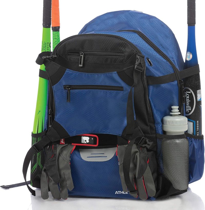Athletico Advantage Baseball Bag - Durable Baseball Backpack with External Helmet Holder | Fits Youth & Adult Gear, Holds Bat, Glove & Shoes