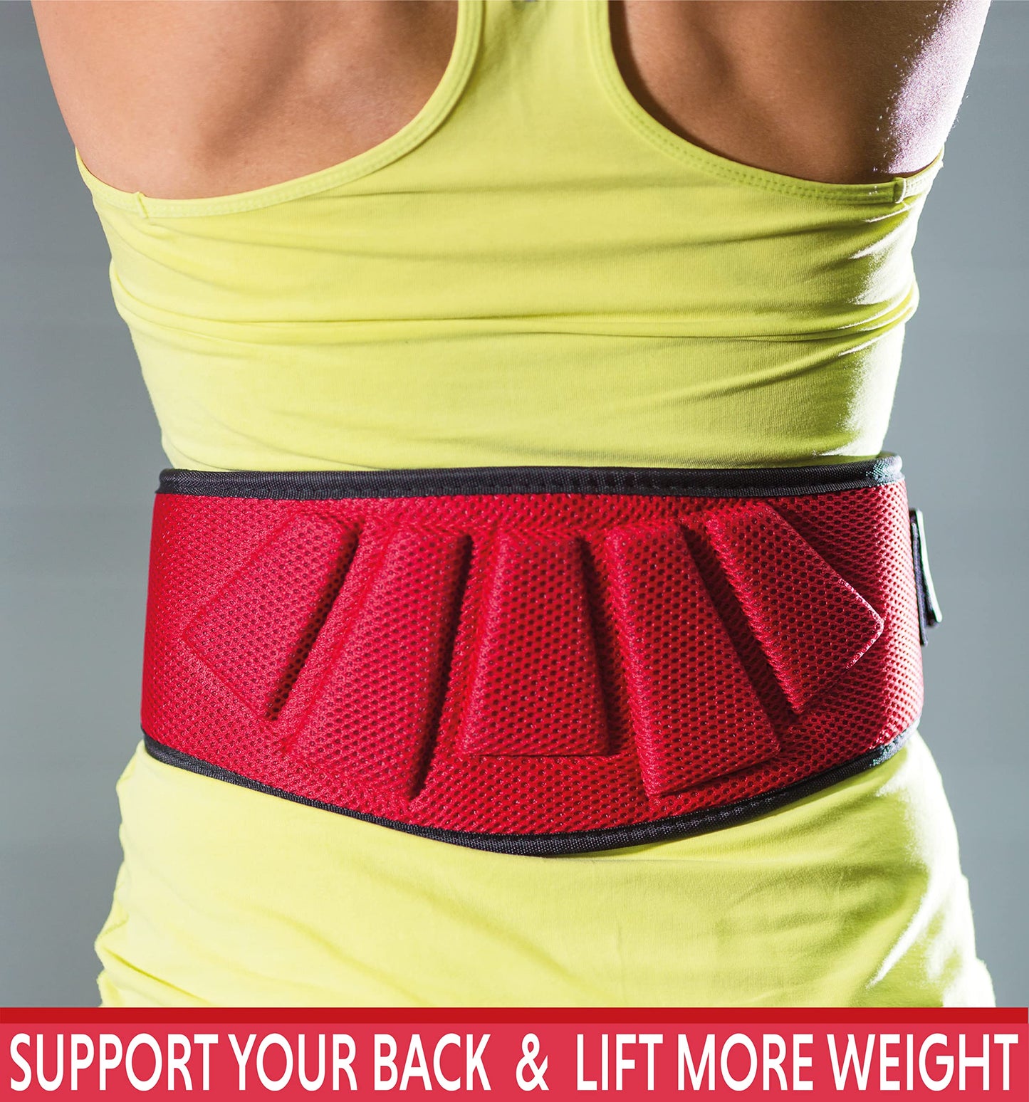 Rip Toned 6in Weightlifting Belt, Powerlifting, Bodybuilding Belt Men & Women, Back Support Weight Lifting (Black, Medium)