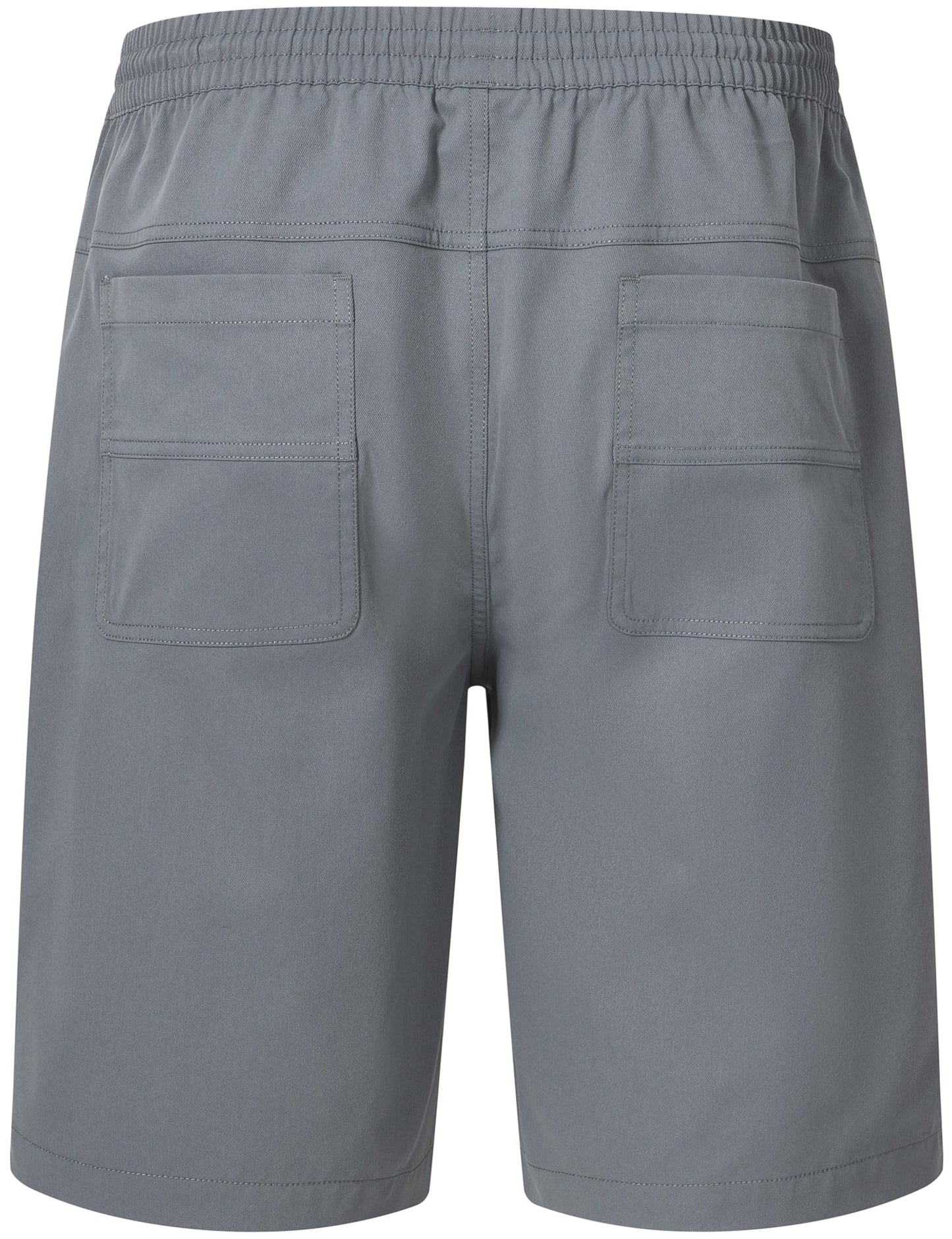 QPNGRP Men's Stretch Waist Casual Grey Shorts with 5 Pockets Include 1 Zipper Pocket 34