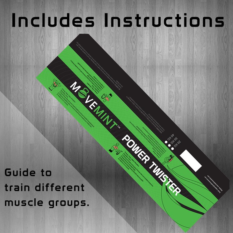 MOVEMINT Power Twister | Chest Resistance Spring Bar Exerciser (30KG/65LBS)