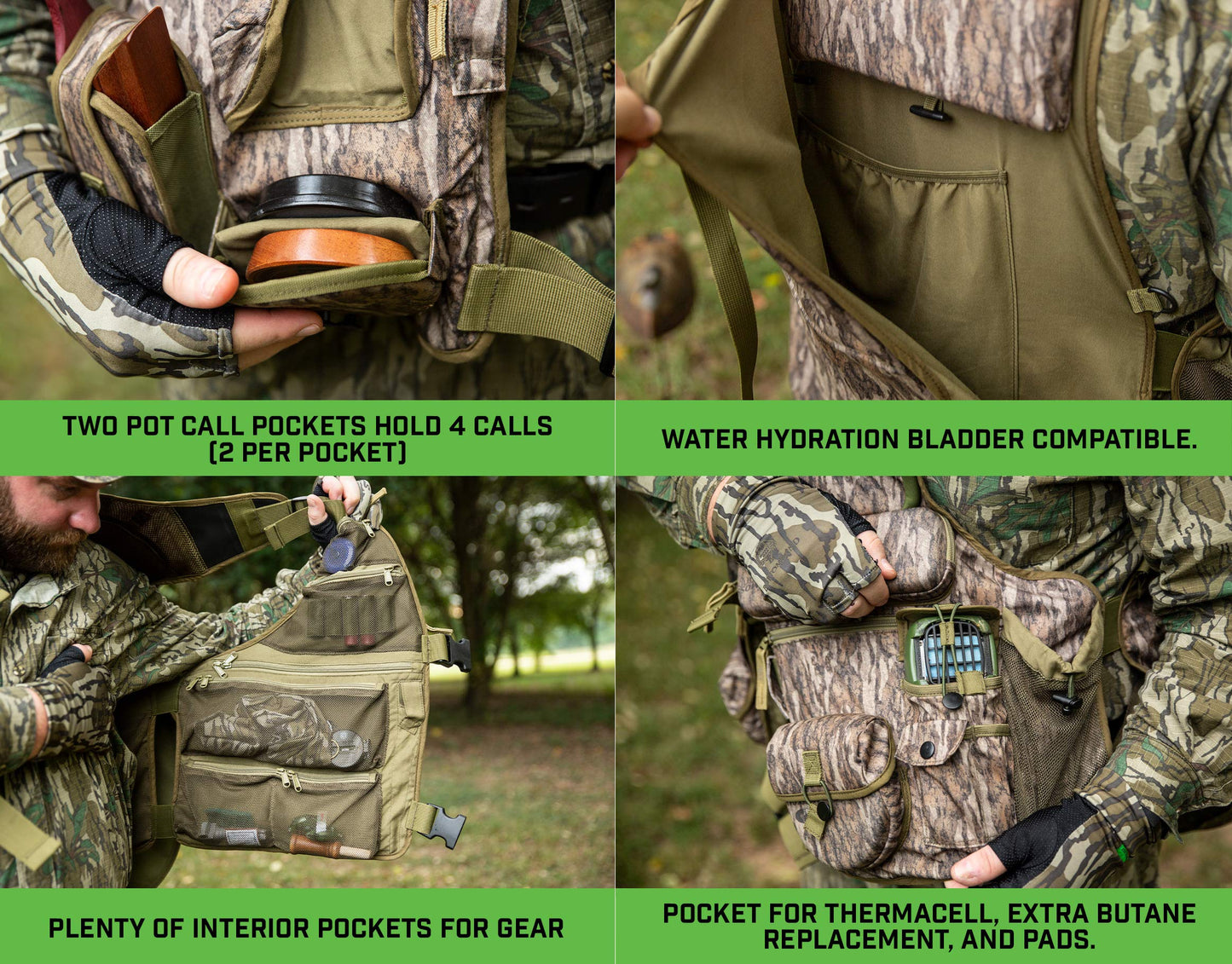 Primos Hunting Will Primos Signature Series Turkey Hunting Vest Multi Pocketed, Size Medium in Camo 65723