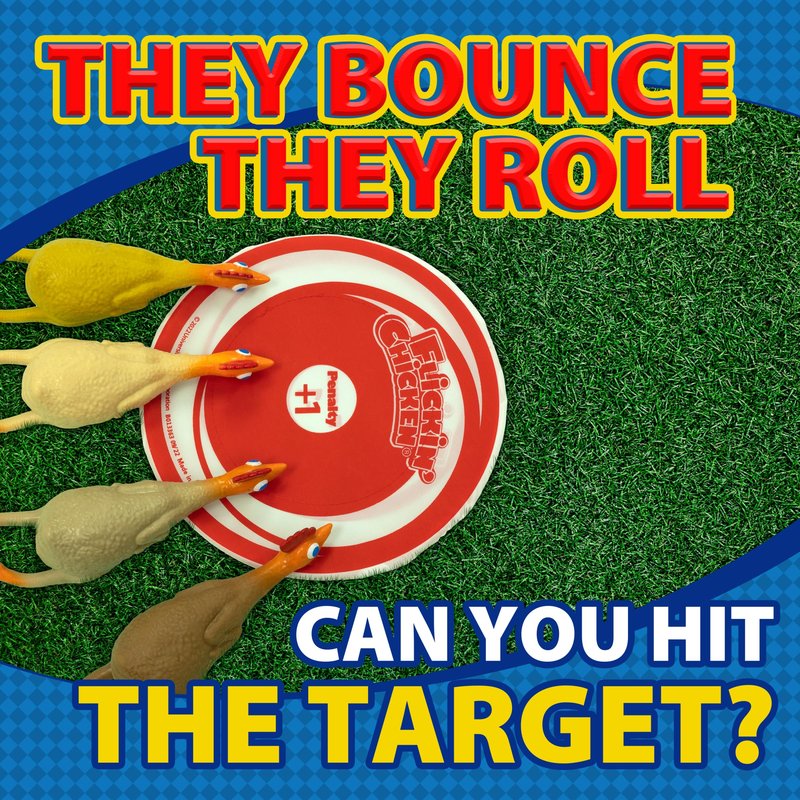 University Games, Flickin Chicken Indoor Outdoor Target Toss Game, The Go Anywhere Game for 2 or More Players Ages 6 and Up