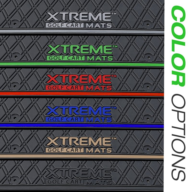 Xtreme Golf Cart Mats Dash Mats and Golf Cart Cubby Inserts Compatible with Club Car Precedent (04-22), Tempo & Onward (17-25), V4L (22-25) Models | Rubber Dashboard Protection Liner - All Black