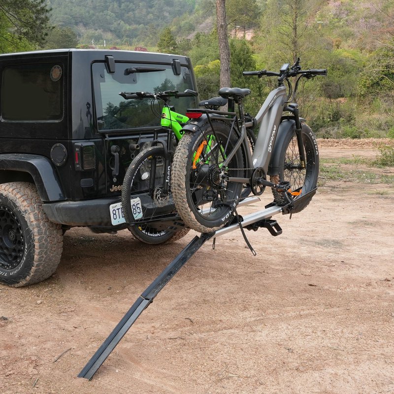 Young Electric Bike Rack Loading Ramp, Fit for E-Bikes, Fat Tires, Mountain Bikes, Road Bikes, Ordinary Bikes, Compatible with Young OutfitR Rockland Racks