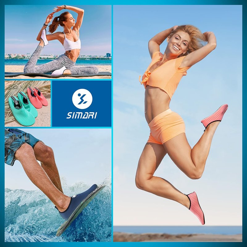 Water Shoes for Men & Women - Quick-Dry Aqua Socks for Beach, Pool & Yoga | Breathable Barefoot Design, Adult & Kids Sizes