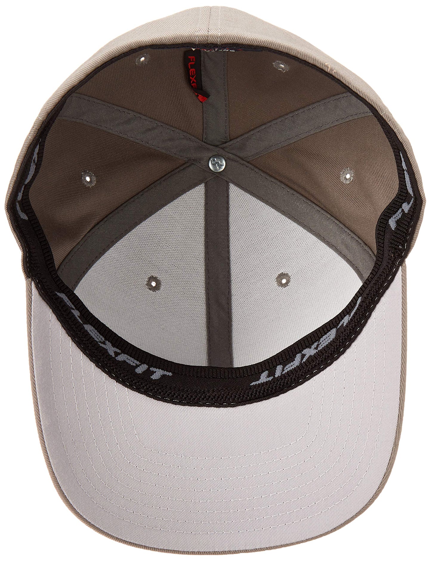 Flexfit Men's Wooly Combed Twill Fitted Baseball Cap, Gray, Small-Medium