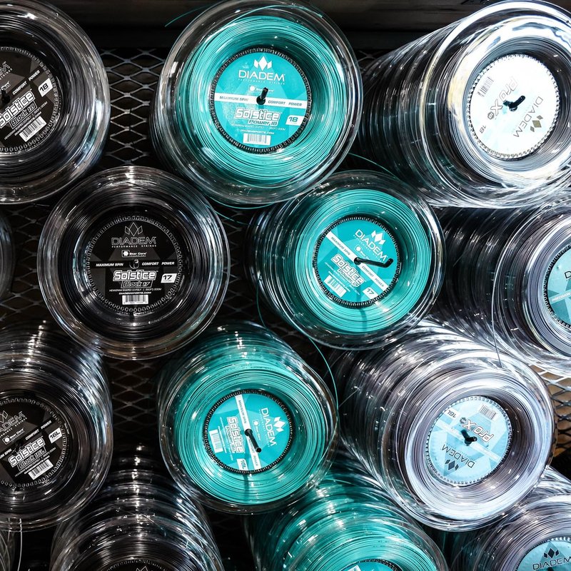 Diadem Solstice Power Tennis String Reel | Star Shaped for High Spin Co-Poly (17, 1.20mm) Teal String Reel (200m/660ft)