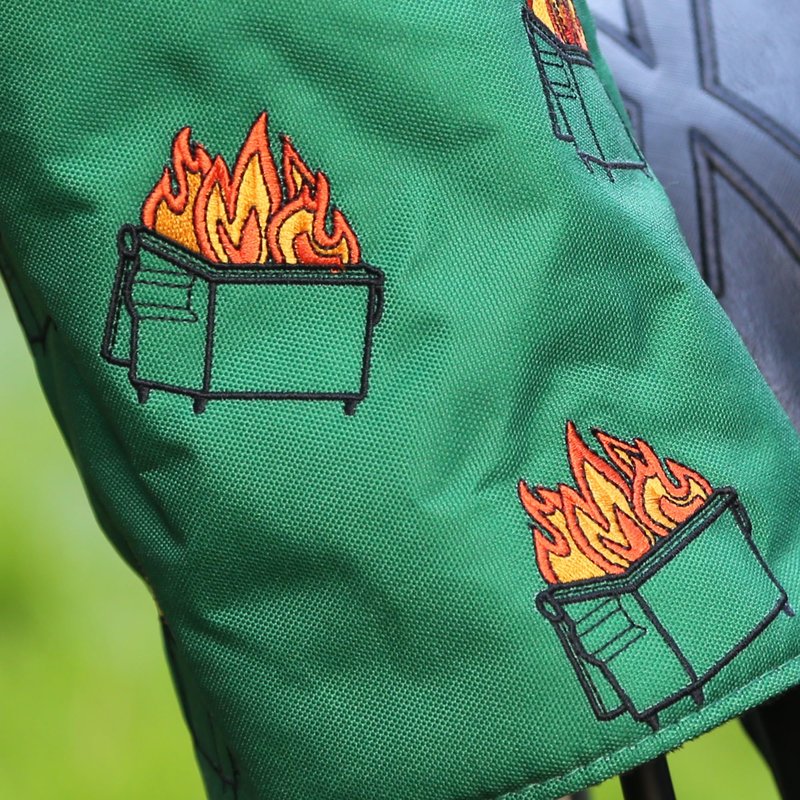 Driver Headcover - Barrel Style Driver Head Cover, Golf Club Covers - Funny Golf Gift & Unique Golf Accessories for Men and Women Golfers (Dumpster FIRE)