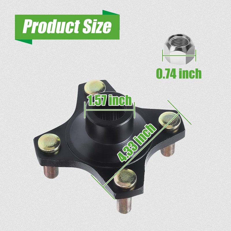 10L0L Golf Cart Rear Wheel Hub Assembly for Club Car Precedent, Carryall, Fits Subaru, Model EX40 Engine, Precedent, Model Year 2015-2019 Replaces OEM 103995001, 1039950-01