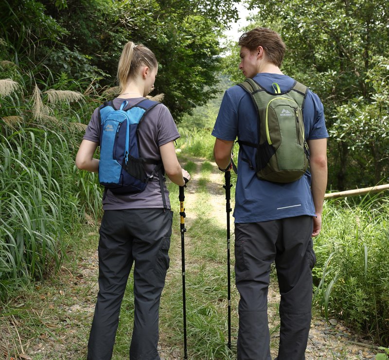 MARCHWAY Lightweight Hydration Backpack with Vest Style Straps & 2.5L TPU Water Bladder, Versatile Sleek Multi-Pocket Pack for Hiking, Cycling, Running, Backpacking, Travel (Blue)