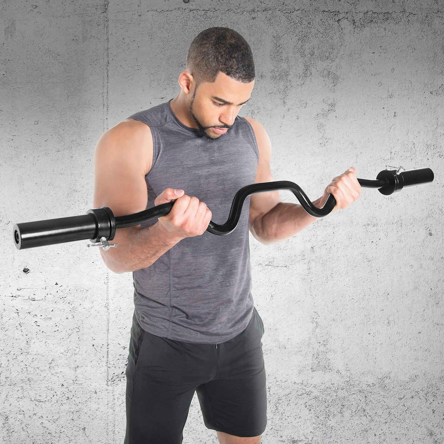 CAP Barbell Olympic Super Curl Bar, Black (2-Inch)