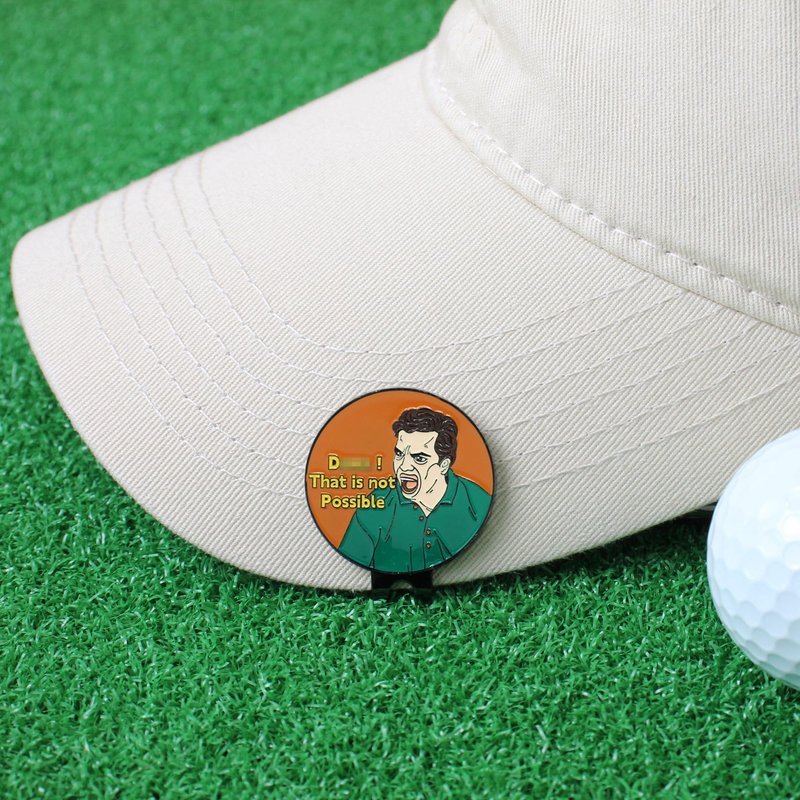SOWPOPY Funny Golf Ball Marker Golf Gifts for Men, Magnetic Ball Markers Golf Hat Clip Cool Golf Accessories for Golfers, (8 Markers & 2 Hat Clips)