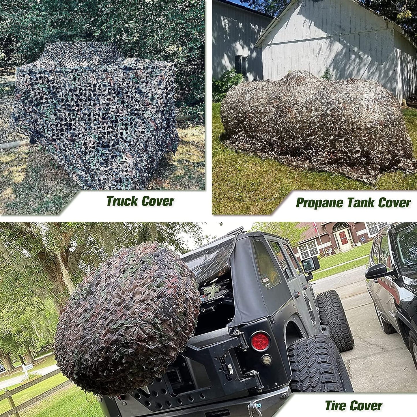 Yeacool Camo Netting Mesh Camouflage Netting Military Surplus Hunting Blind Net for Camping Military Theme Party Decor Backdrop Sunshade Car Cover Shooting (Camo Bionic Leaves,9.8ftx9.8ft, 3m*3m)