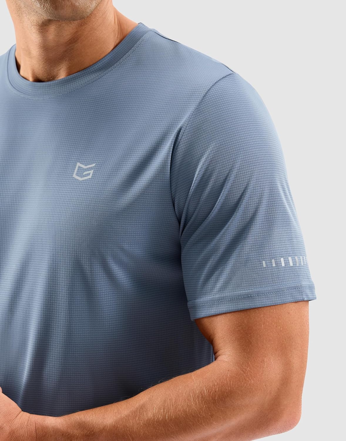 Men's Breathable Grid T-Shirts - Lightweight Dry Fit UPF 50+ Sun Protection Tee for Running & Hiking