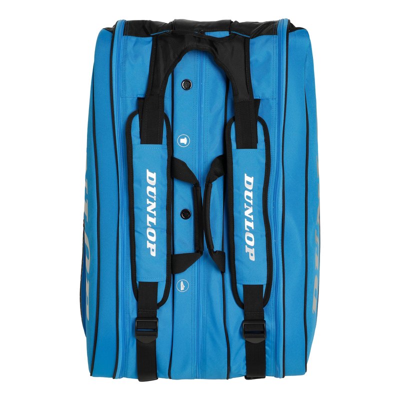 Dunlop Sports FX Performance 12-Racket Tennis Bag, Black/Blue