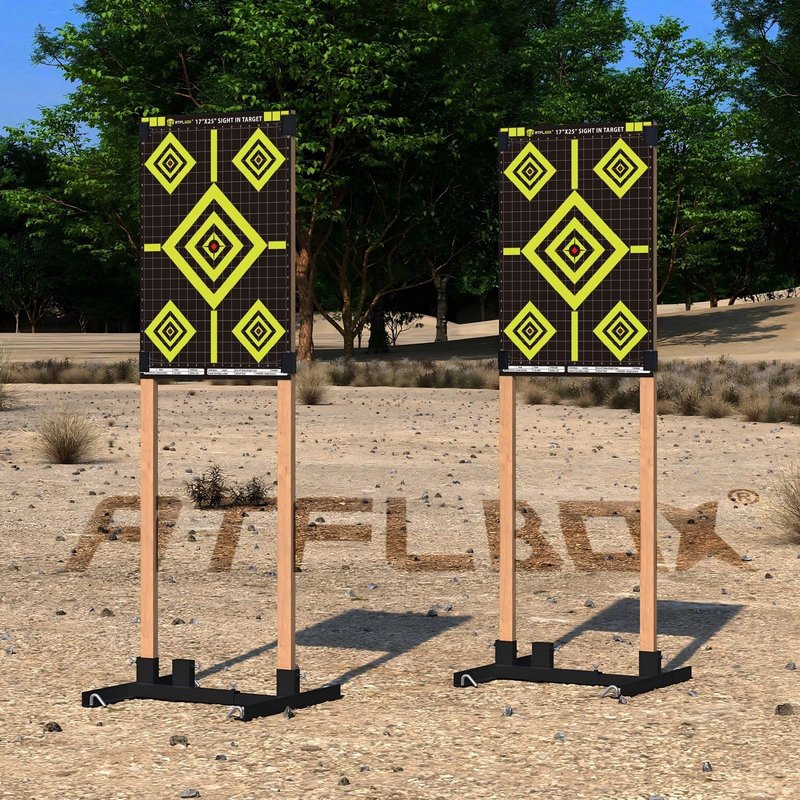 Atflbox Sight in Shooting Range Paper Target, 17X25 Inch High Visibility Target Paper for Indoor and Outdoor Shooting Practice, Suitable for Handgun, Pistol, Rifle, Airgun, Pellet BB Gun (50 Pack)