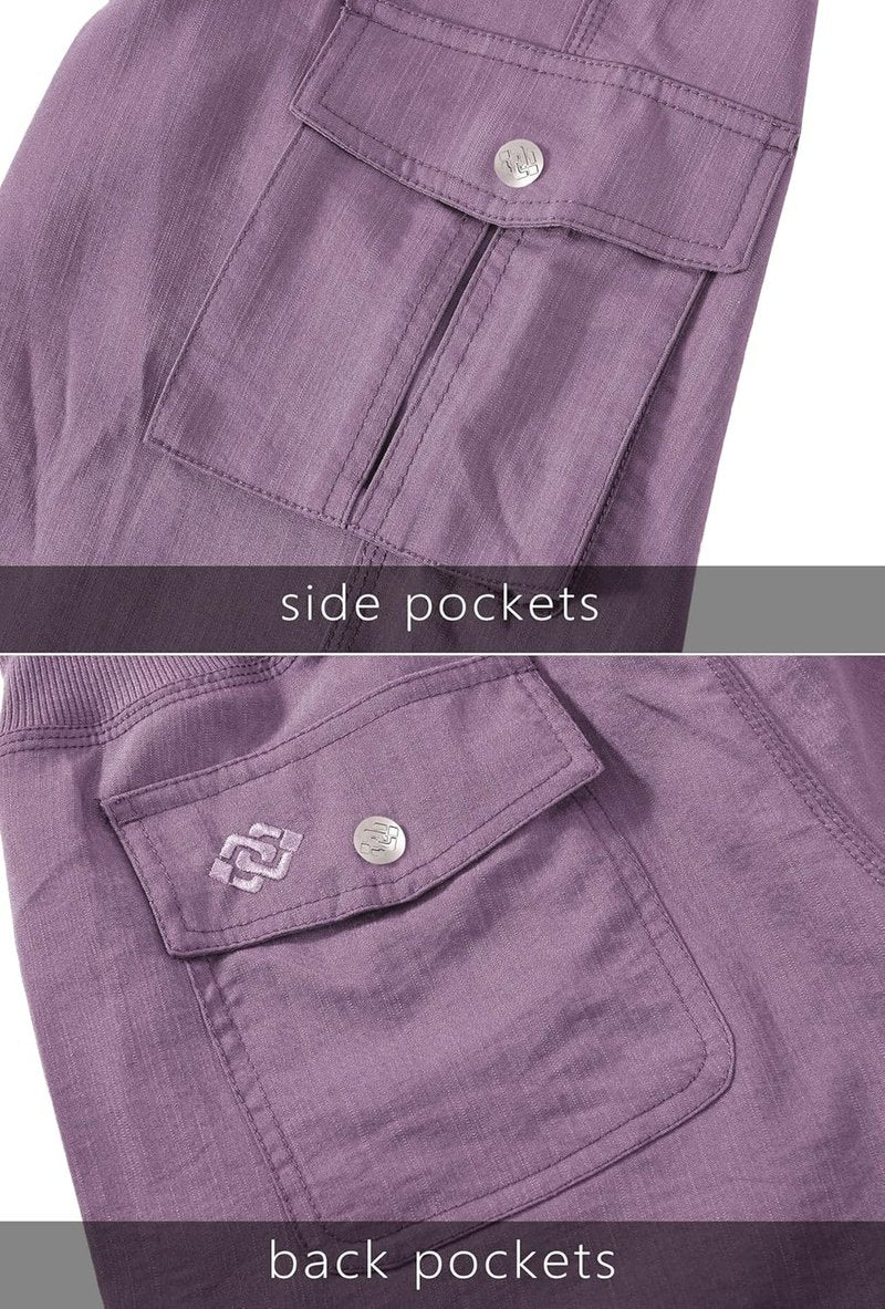 MoFiz Women's Capris - Lightweight Casual Pants with Pockets | Loose Fit Baggy Cargo for Hiking