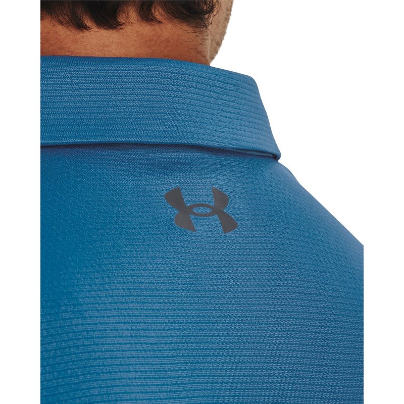 Under Armour Men's Tech Golf Polo, (466) Cosmic Blue / / Pitch Gray, X-Large