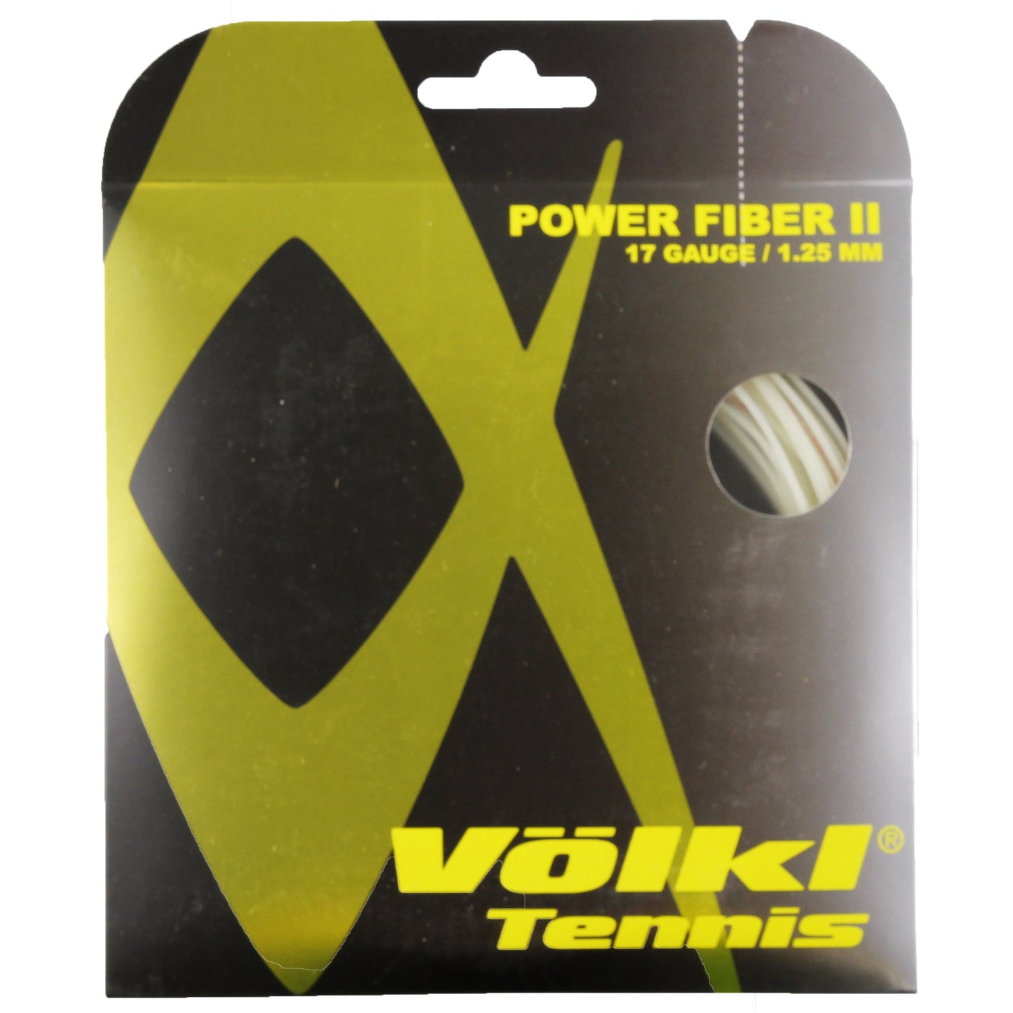 VOLKL Power Fiber II | Tennis Racquet String | Power & Spin | Shock & Vibration Reduction (Natural, 17 - Set)