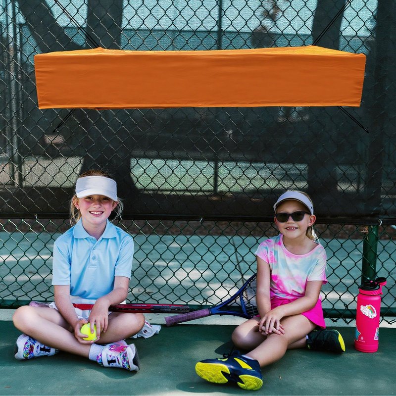 MR Sport Court Sunshade, UPF 50+ Foldable Sun Shade for Sports Court, Weatherproof Shade Awning Attaches to Any Fence, Court Sun and Rain Canopy, Outdoor Sun Shelter for Sports Courts