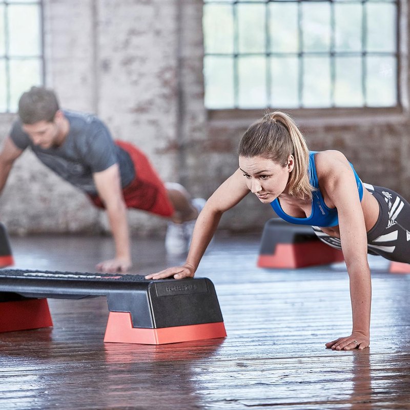 Reebok Adjustable Aerobic Step Platform - Multipurpose Workout for HIIT & Strength Training | Ideal for Cardio Sessions