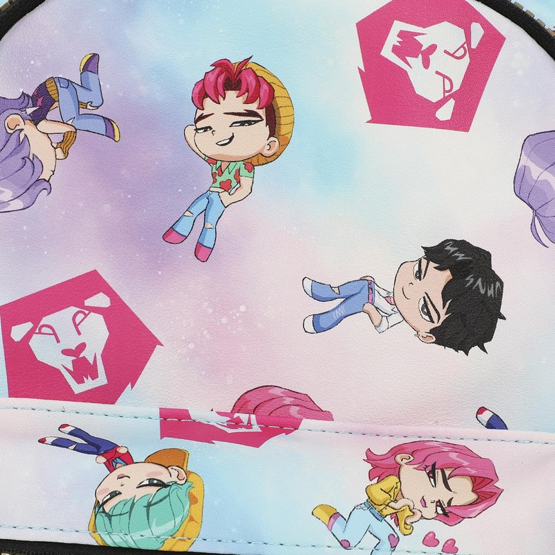 Bioworld KPop Demon Hunters Chibi Saja 9" Adult Blue & Pink Mini Backpack