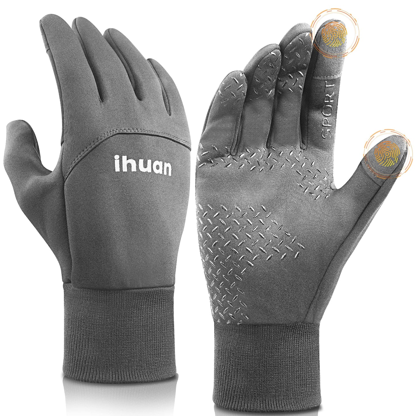 Winter Warm Snow Ski Gloves for Men Women Waterproof Running Cycling for Cold Weather, Thermal Windproof Material and Touch Screen Finger for Driving Snowboarding