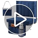 DUMOS Black 2-Pack Stadium Seats with Back Support, Padded Bleacher Chairs