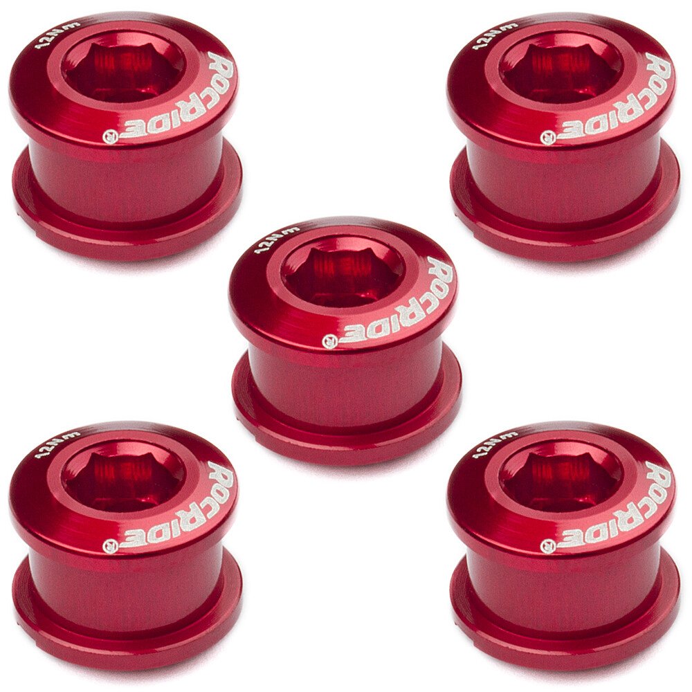 Bicycle Chainring Bolts Pack of 5 - Steel or Aluminum for Bike Cranksets