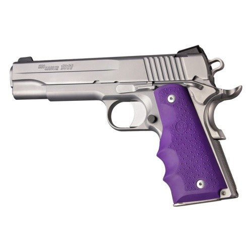 Overmolded Rubber Pistol Grip with Finger Grooves for 1911 Government Models
