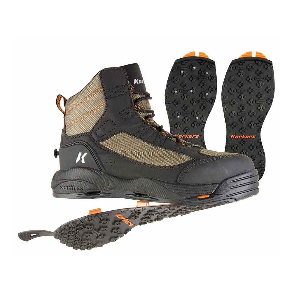 Men's Wading Boots with Interchangeable Soles - Waterproof Fishing Shoes
