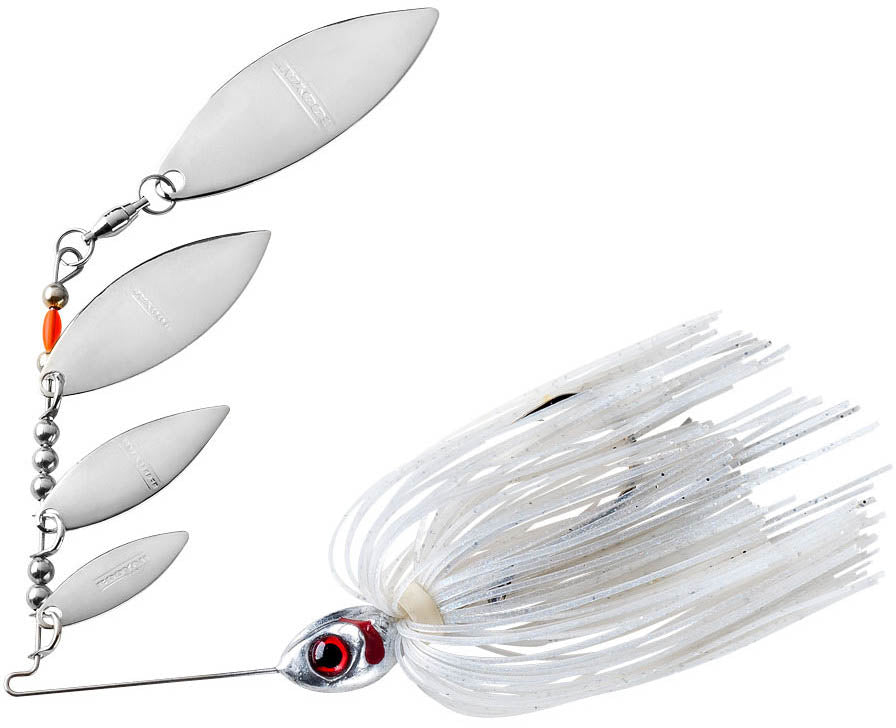 Quad Blade Spinnerbait 3/8 oz for Bass & Muskie Fishing - Multiple Colors