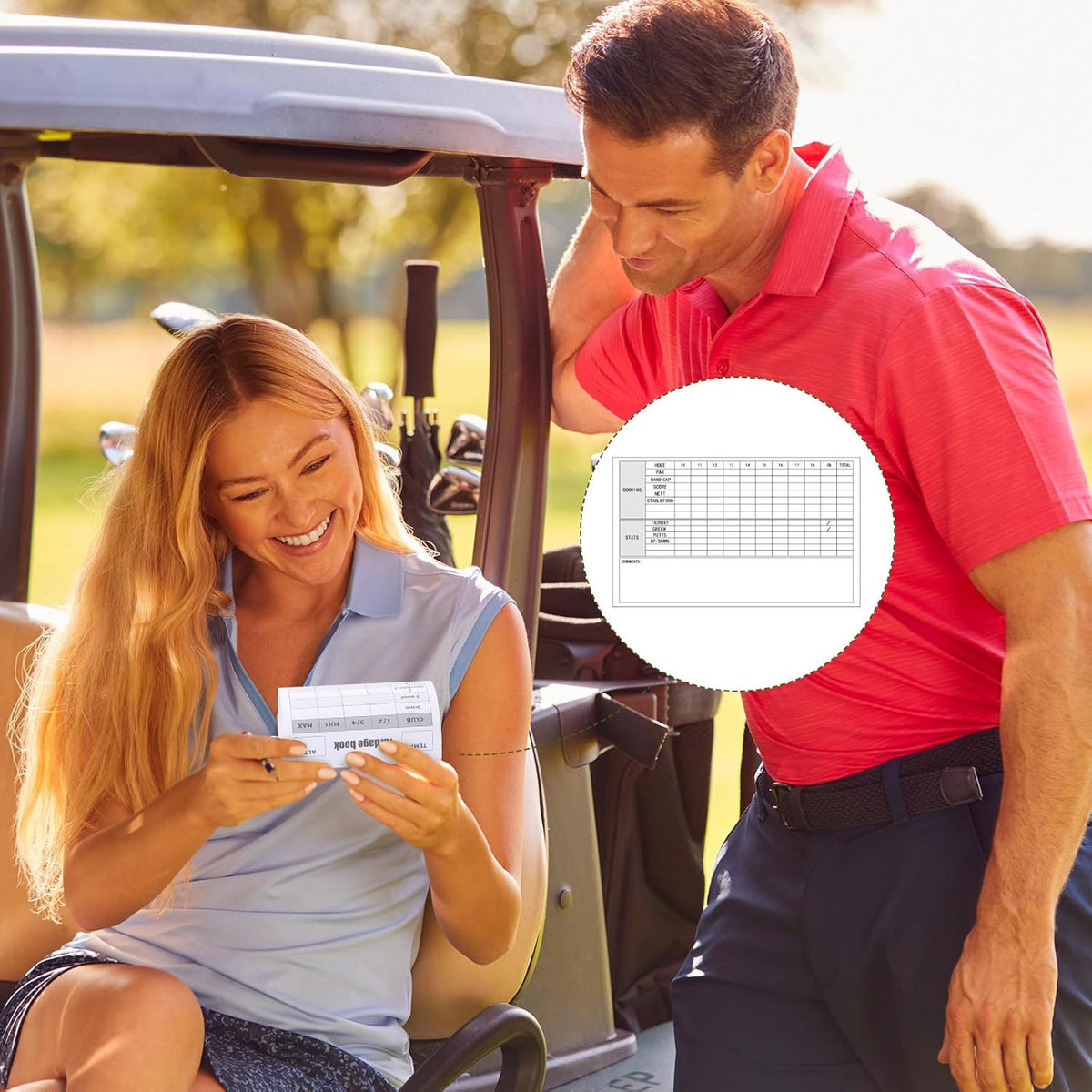 Golf Yardage Book Set with Scorecard Notebook - 8 Pack Pocket Size Golf Journals
